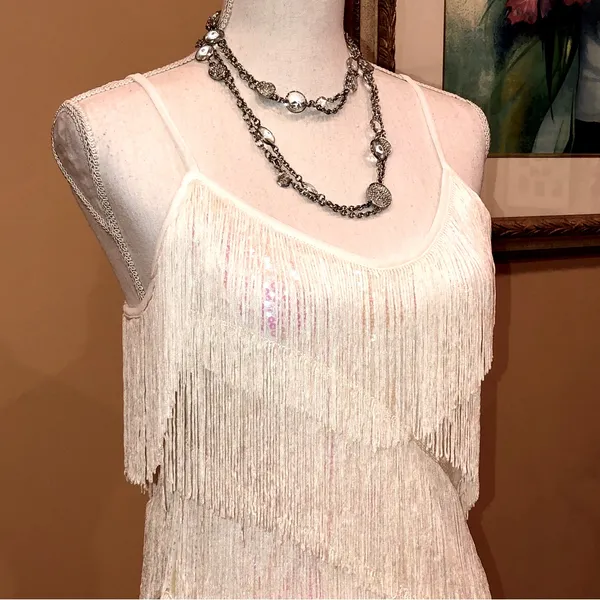 🆕 1920s Sequin and Fringe Flapper Party Mini Dress - Image 11