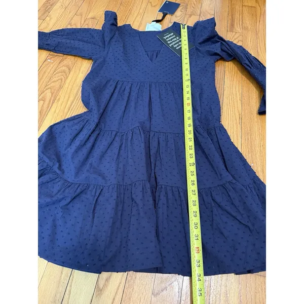 Pomander Place Tuckernuck NWT Kenzo Navy Blue Swiss Dot Dress Size‎ XXS - Image 5