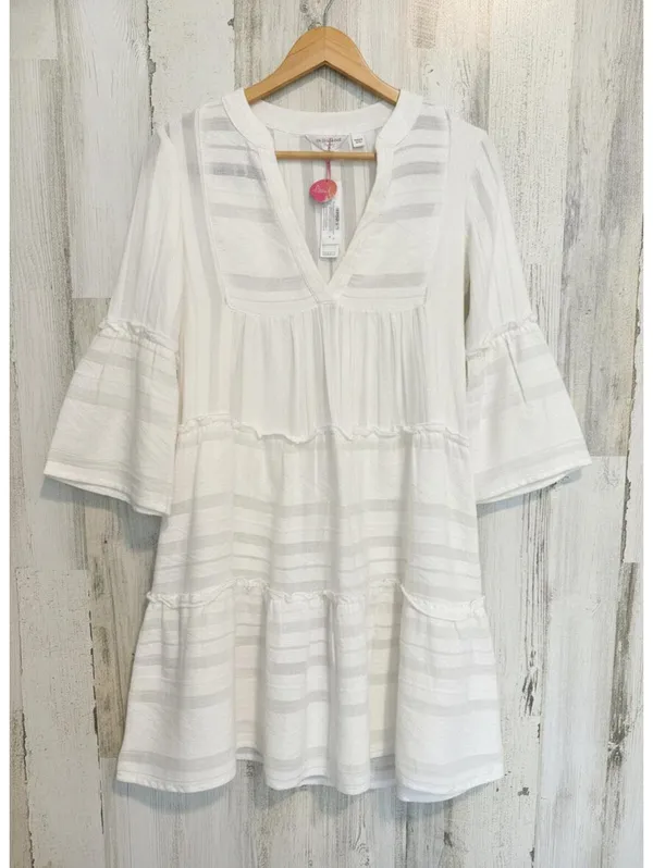 Accessorize London White Cotton Tiered Beach Dress XS NWT - Image 2