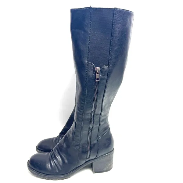 BareTraps Dalia Black Full Zip Tall Riding Boots Size 7 - Image 5