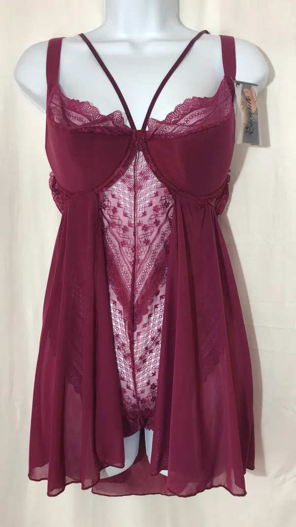 Lavish Escante Teddy Doll Of Lace With Sheer Overlay - Image 5