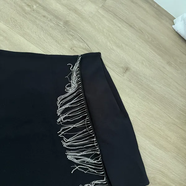 Zara Black Embellished Mini Skirt - Image 11