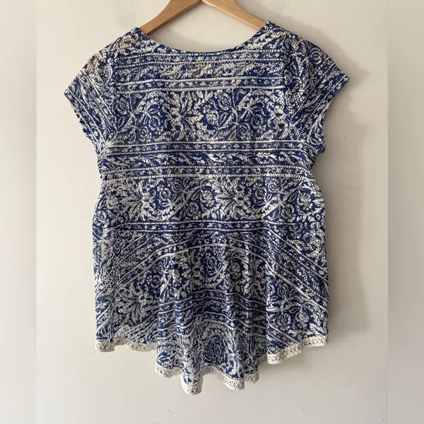 Anthropologie Meadow Rue Crochet‎ Top Stunning Boho Vintage Floral Romantic - Image 5