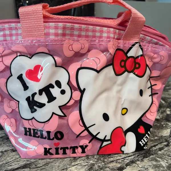 Hello Kitty Pink and White Cosmetic Case - Image 8