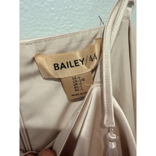 BAILEY 44 Sleeveless Camisole top Fringe satin silky L - Image 3