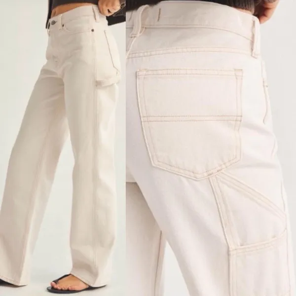 Abercrombie Fitch 24 Regular '90s Straight Jean Curve Love High Rise Utility - Image 2