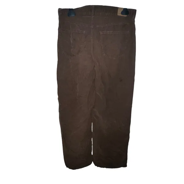 American Eagle Low Rise Skater Jeans Women Brown Corduroy Pants Size 10 Flare‎ - Image 3