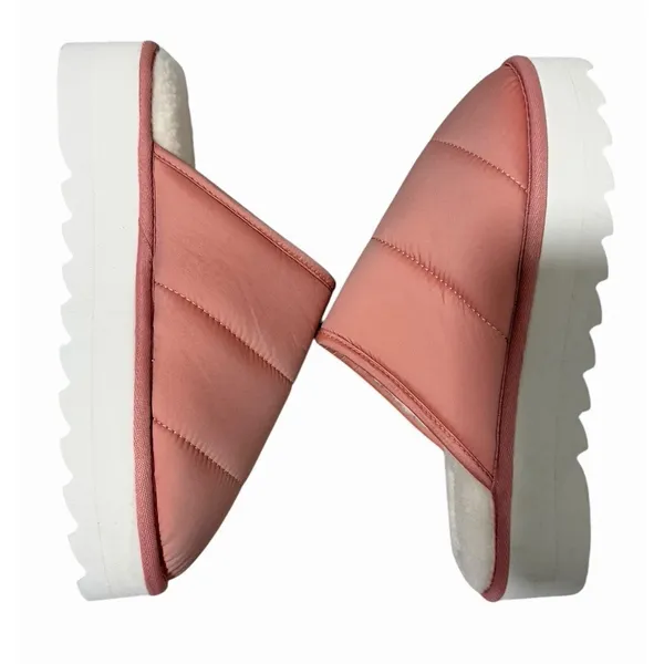 Anthropologie Maeve Puffy Platform Slippers Pink Women's Size‎ Large 10-11 - Image 7