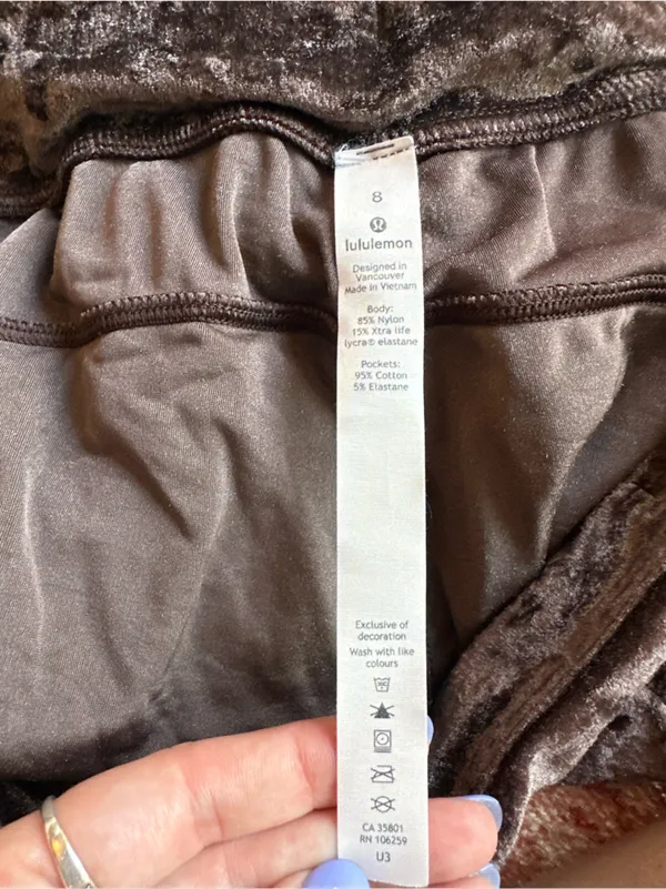 Lululemon Ready to Crush Jogger velvet velour French Press size 8 W5DAKS - Image 2