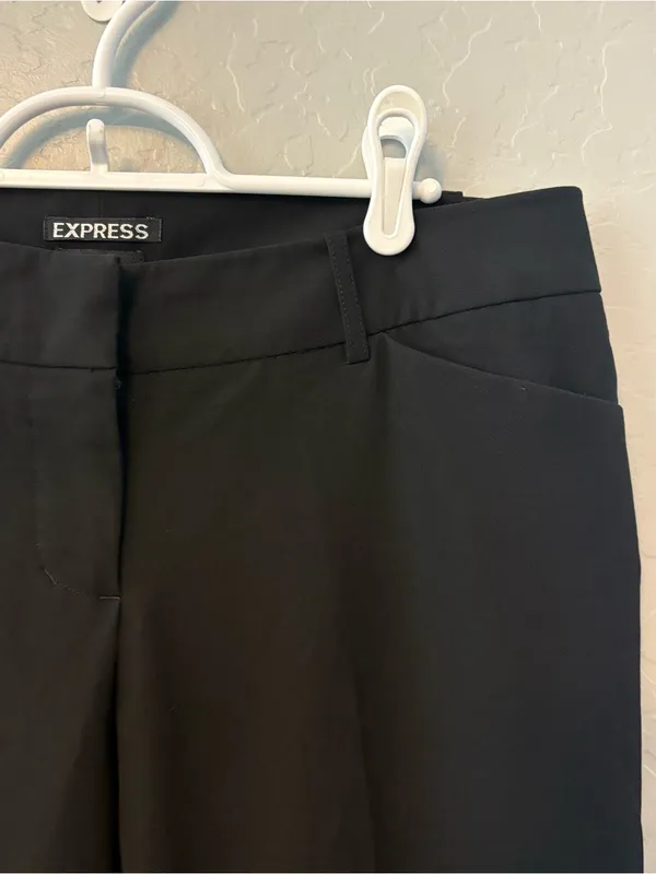 Express editor black wide leg dress pants size 6 - Image 4