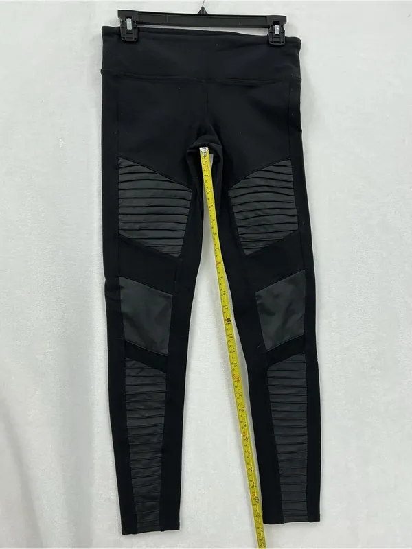 ALO Yoga Black Ribbed High-Rise Leggings 1074 - Image 4