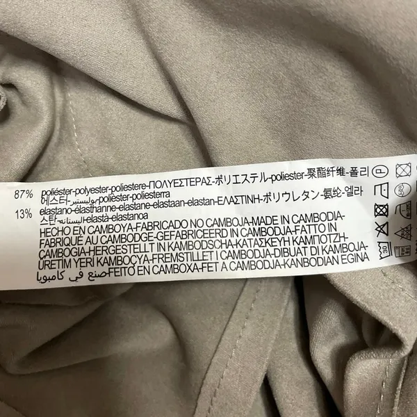 Zara Beige Long Sleeves Buckle Belt Double Breasted Trench Coat Jackets Size M - Image 5
