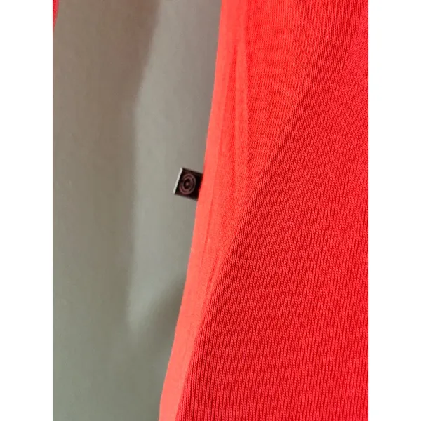 Oddobody Red Organic Cotton Long Sleeve Scoop Neck Bodysuit Small Peru - Image 4