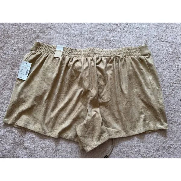 Maurices Shorts Women's Beige Faux Suede Lace Up Stretch Drawstring Size‎ XL NWT - Image 6