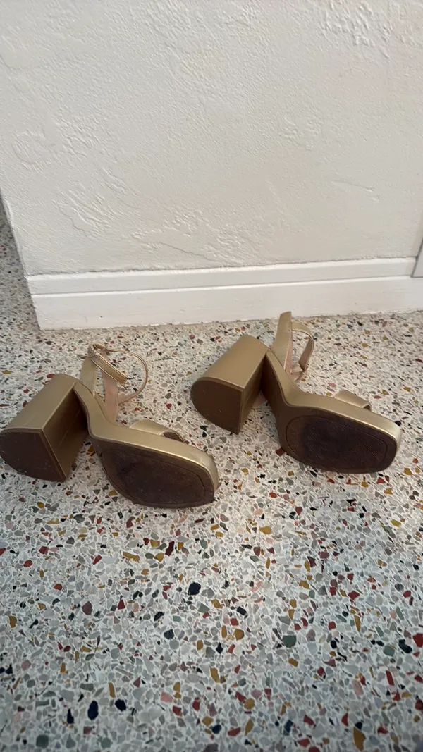 Dream Pairs Champagne Chunky Heels - Image 2