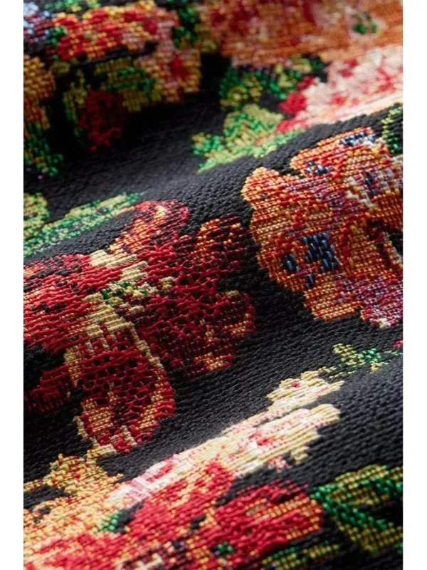 NWT Alice + Olivia Coley in Floral Jacquard Tapestry Slim Mini Dress 14 - Image 4