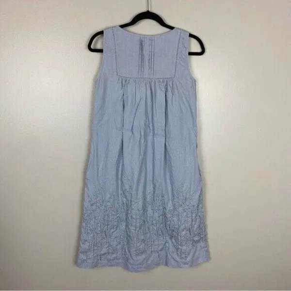 Jigsaw Kew 100% linen dress baby powder blue coastal grandma beach vacation sz 6 - Image 6