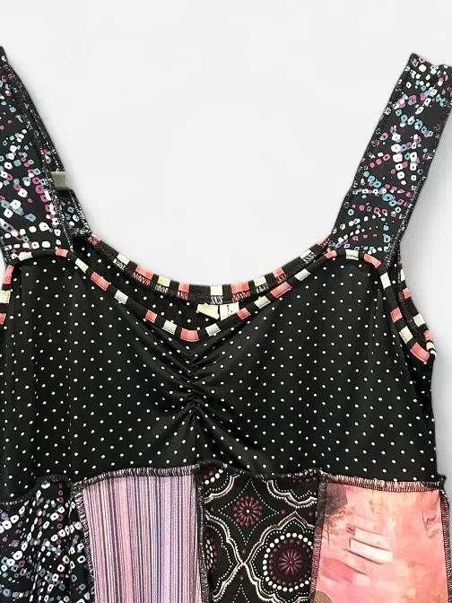 Rare Y2K Hand Jive Patchwork Fairy Boho Tank Top XS USA - Image 5
