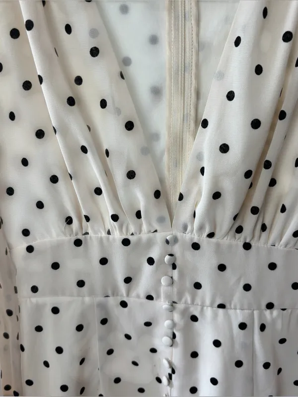 Urban Outfitters mini dress/tunic, size XS, preppy, polka dot, dressy, party - Image 2
