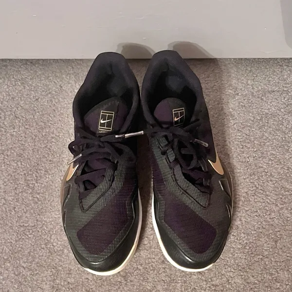 NikeCourt Air Zoom Vapor Pro Black & Gold Women’s Tennis Shoes - Image 5