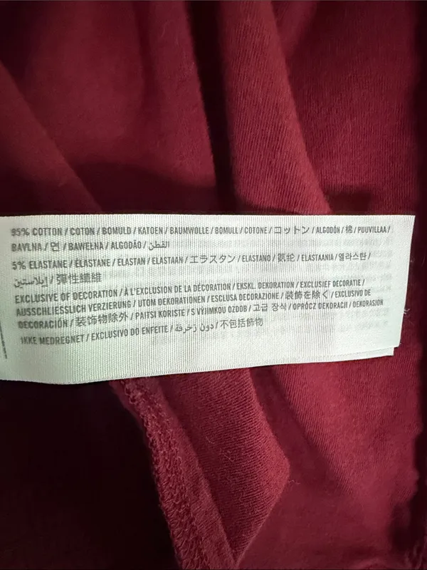 Hollister Burgundy Smocked Halter Crop Top - Image 4