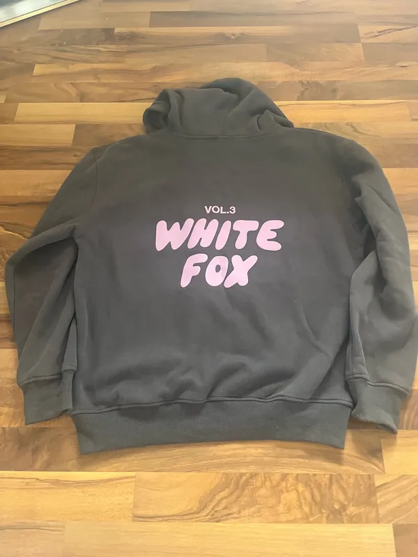 White Fox Boutique gray and purple hoodie - Image 4