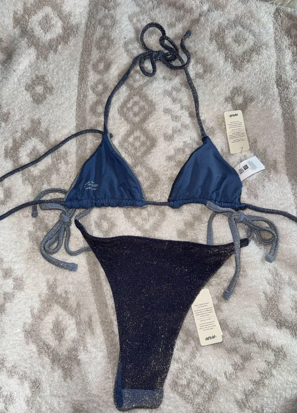 Aerie sparkle bikini set xxs - Image 2