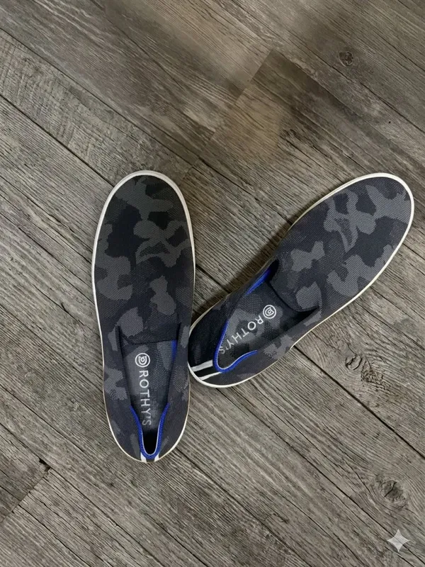 Rothy's Women's Slip-On Flats in Gray Camo - Image 2