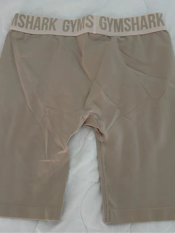 Gymshark Beige/Tan Bike Shorts size L - Image 3