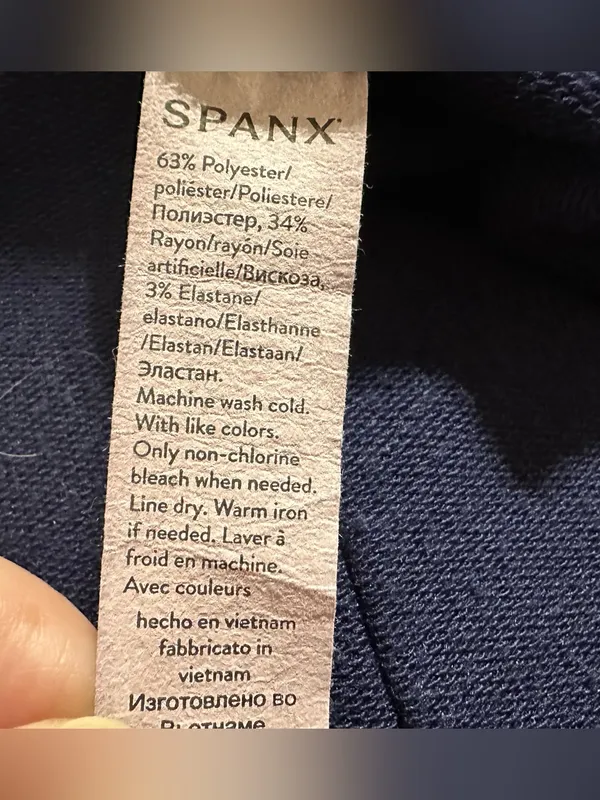 SPANX® Perfect Length Dolman Sleeve Top size Large Navy - Image 7