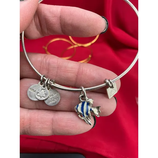 Alex and Ani Bangle Bracelet Lot 6pc‎ Nautical Lobster Fish Anchor Gold Silver - Image 6