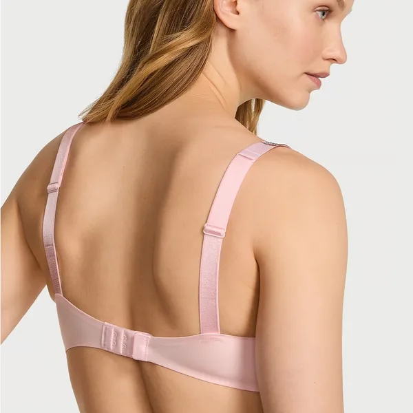 NEW Victoria's Secret Push Up Add 2 Cups 34A Light Pink Bra with Logo Straps - Image 2