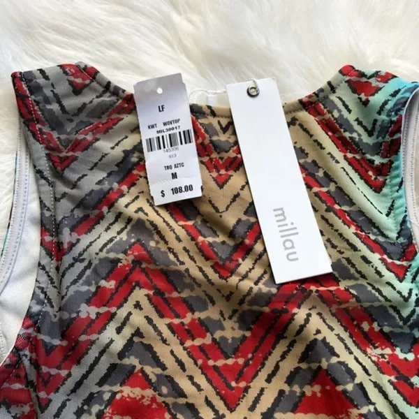 Lovers + Friends Aztec Crop Top NWT Rust Aqua - Image 2