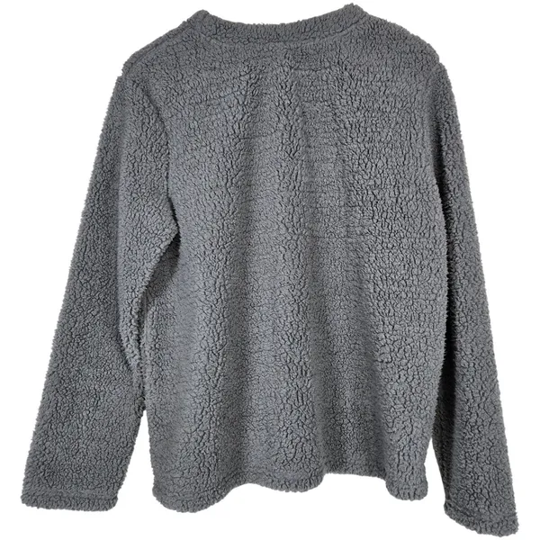 Disney Winnie the Pooh‎ Sherpa Fleece Sleepwear Top M Gray "Ok But First Hunny" - Image 2
