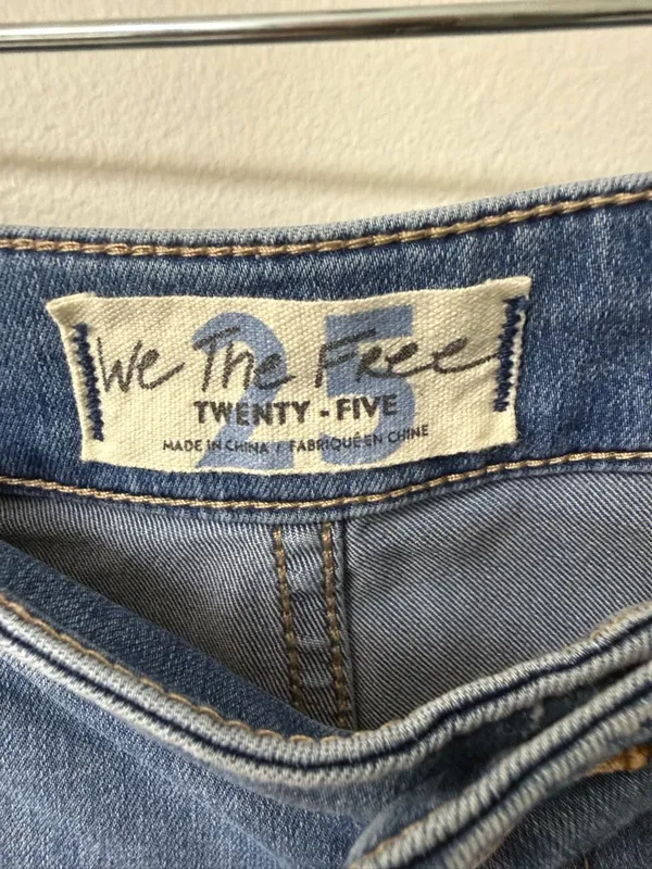We The Free Free People Women’s Blue High-Waist Flared Jeans Size 25 - Image 3