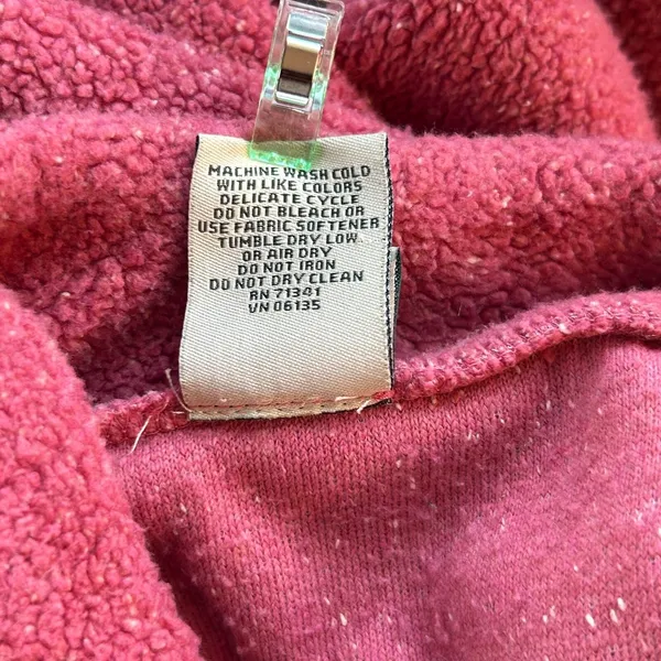 LL Bean Sherpa Fleece‎ Jacket Nantucket Red Large - Image 9
