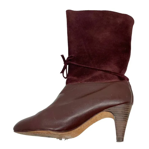 Ted Baker Maroon Suede‎ and Leather Slouchy Twla Boots Size US 6 - Image 5