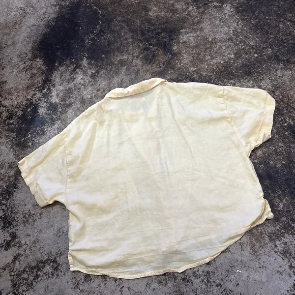 Sonoma SO Pastel Yellow Croppped Button Front Shirt - Image 3