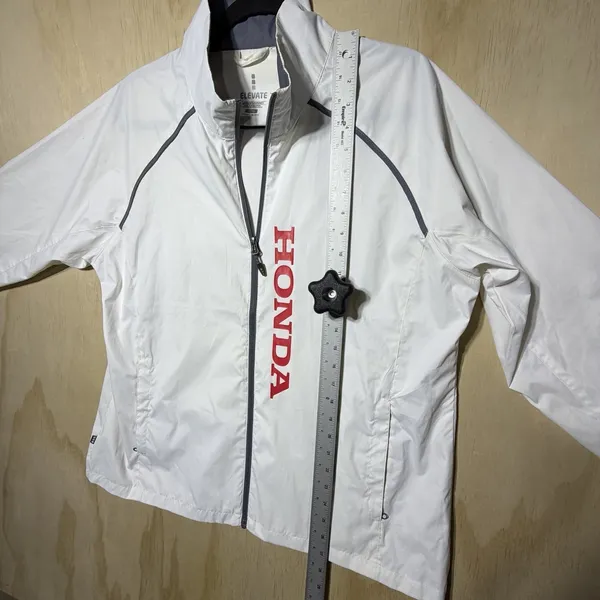 Honda Elevate Women's XL‎ White Full Zip Windbreaker Jacket Lightweight - Image 4