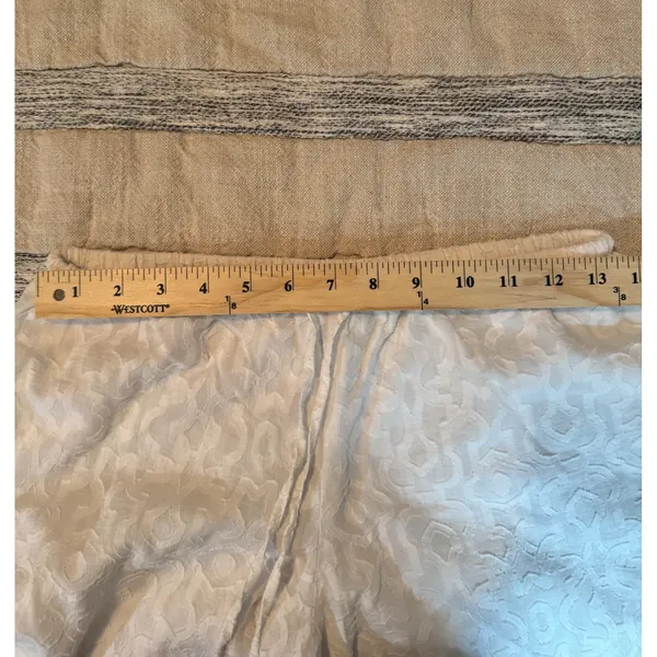 Tommy Bahama Womens White Cotton Jacquard Wide Leg Drawstring Pants XS - Image 3