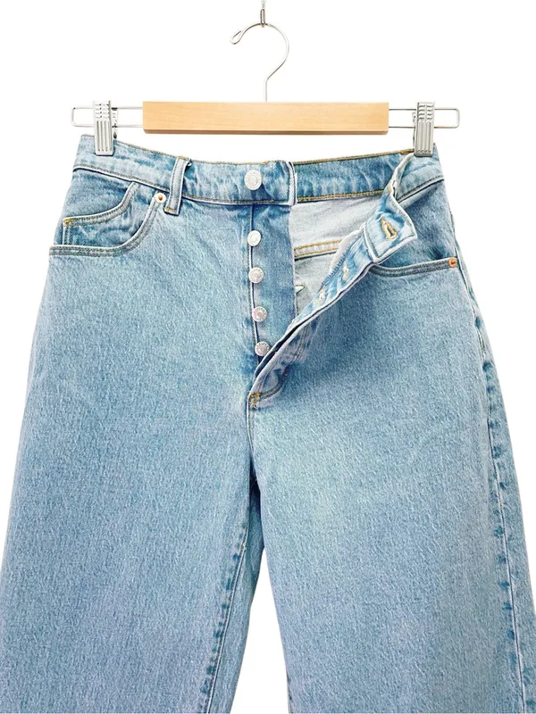 Rolla’s Gigi Barrel Jeans Size 26 High Rise Curved Leg Light Wash Denim - Image 6