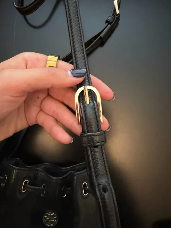 Tory Burch Bucket Bag Leather Drawstring - Image 3
