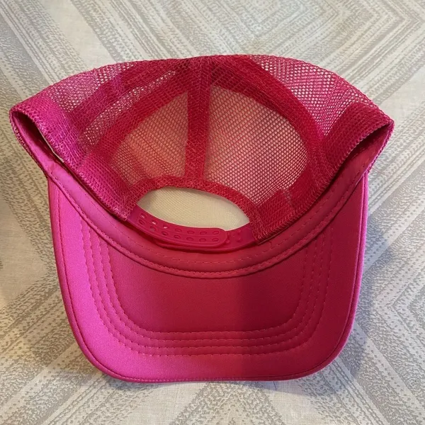 Pink & White with Silver Crown Jewel Trucker Hat - Image 3