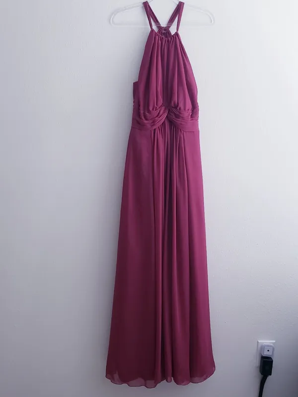Azazie Twist Elegant Bridesmaid Maxi Dress - Image 2