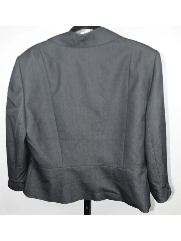 Tahari Arthur S. Levine Women's Size 16 Charcoal Grey Tailored Career Blazer - Image 2