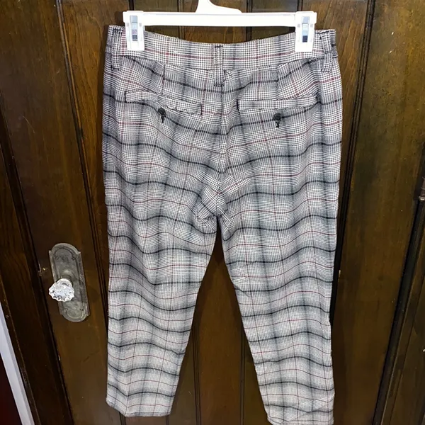 American Eagle Plaid Stretch Pants Size 6 - Image 3