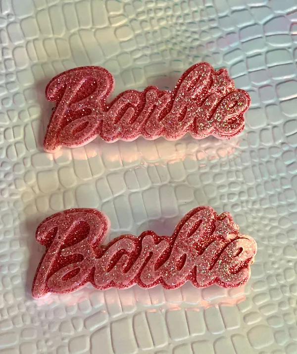 New Two Pc BARBIE Hair clips Pink - Image 2