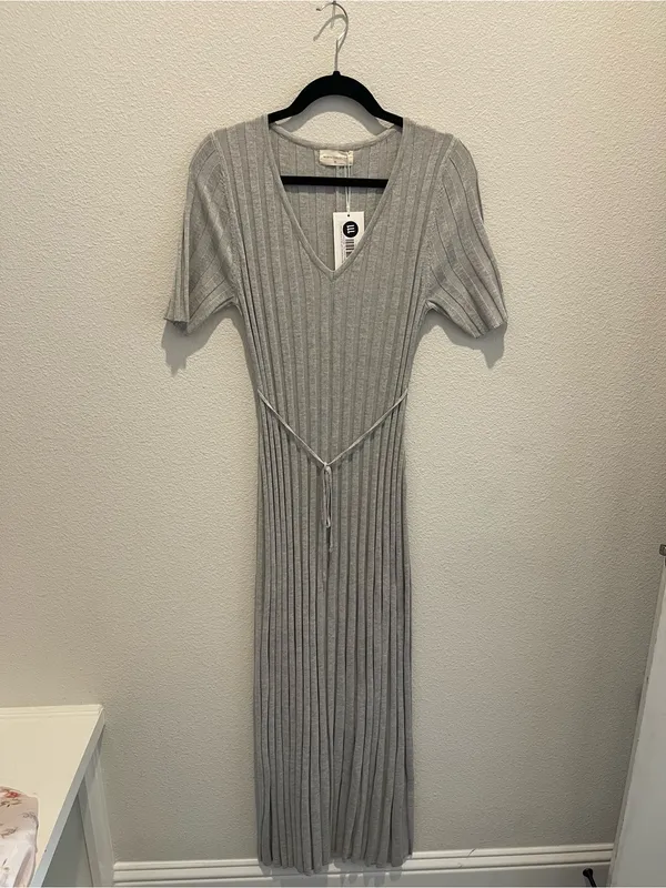 NWT Worth collective Oakley Knit Dress size XL gray ribbed new bump friendly - Image 3