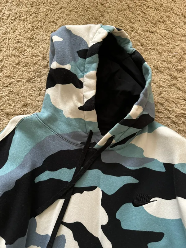 Nike Blue Camo  Hoodie - Image 3