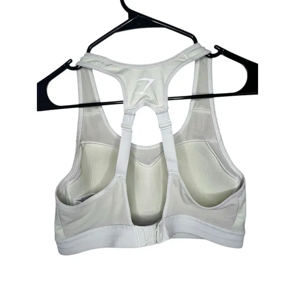 Gymshark Light Green Padded Athletic Razorback Sports Bra - Image 3